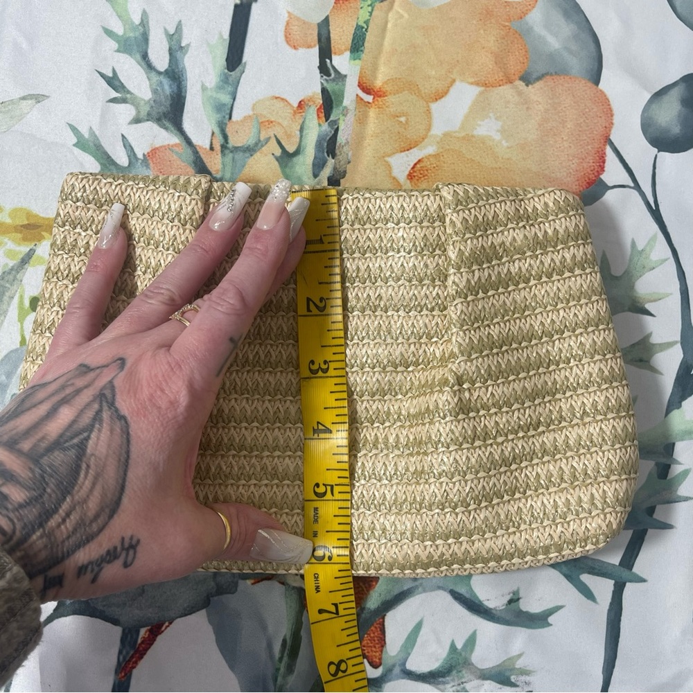 Boho Straw Clutch Purse - Picture 5 of 6